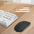 Slim Bluetooth Mouse, USB Wireless Mouse with 2.4GHz Nano Receiver, Portable Small Mouse Compatible with iPad, Tablet, Computer, Laptop, Silent Mi...