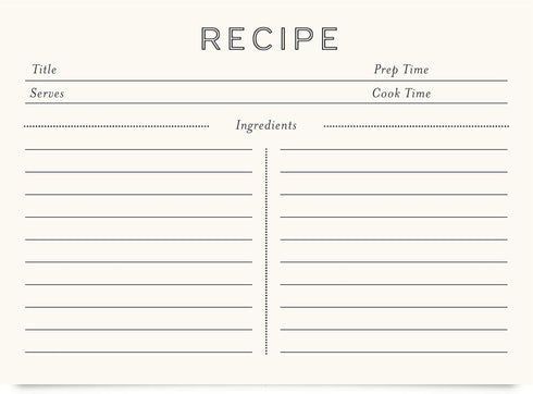 Jot & Mark Recipe Cards 5x7 Inches Blank Double Sided, 50 Count (Modern Minimal)...