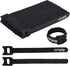 Cmple - 50PCS Reusable Cable Ties, Nylon Adjustable Cord Organizer Ties, Multi-Purpose Hook Loop Cable Management Wire Ties, 6-inch Black...
