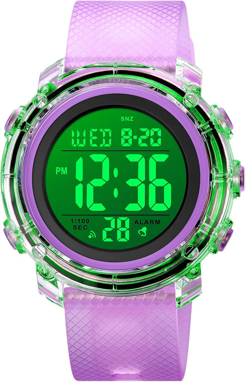 Gosasa Outdoor Sport Women Watches Fashion Ladies Casual Watch Calendar Week Display Alarm Waterproof Rubber Strap LED Digital Watch...