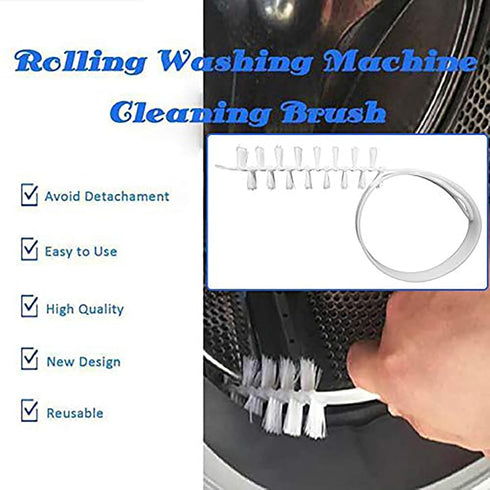 Rolling Washing Machine Cleaning Brush Long Flexible Cleaning Brush Durable Nylon Washer Drum Brush Cleaner Dryer Vent Cleaning Tool Cleaner Kit f...