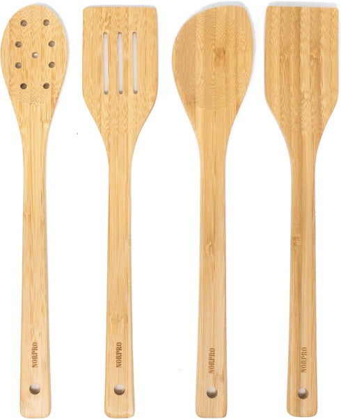 Norpro 12-Inch Bamboo Pointed Spoon, Natural...