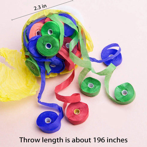 10 Pcs Throw Streamers, Colorful Hand Held Party Streamers Party Poppers No Mess Throw Confetti Pop Out Streamers for Birthday Weddings Events Chr...
