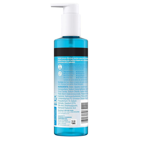 Neutrogena Hydro Boost Fragrance Free Hydrating Gel Facial Cleanser with Hyaluronic Acid, Daily Foaming Face Wash & Makeup Remover, Gentle Face Wa...