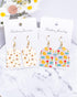 Puocaon Polymer Clay Transfer Paper - 4 Design 20 Pcs Spring Flower Clay Transfer Paper for Polymer Clay Earrings, Boho Rainbow Vintage Flower Dai...