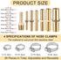 14pcs Brass Hose Barbed Fittings, 3/16" 1/4" 5/16" 3/8" 1/2" 5/8" 1/4" with 26pcs Stainless Steel Hose Clamps, Hose Barb Splicer Mender Connector ...