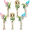 6 Sets Air Plant Holder Wooden Jointed Mannequin Tabletop Flexible Shape Adjustable Pose DIY Accessories Decor Planter Tillandsia Air Fern Display...