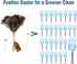 Feather Duster, Feather Dusters for Cleaning Ddzmz Fluffy Natural Genuine Ostrich Feathers with Wooden Handle Reusable Handheld Ostrich Feather Du...