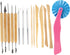 Pottery Tool Starter Kit - 15-Piece 26-Tool Beginner's Clay Ceramics Modeling Carving Sculpting Set -Arts and Crafts School Project, w Carrying Ca...