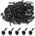 100 PCS Mini Brads Fasteners - Mini Round Head Metal Paper Fasteners for DIY Craft - Black(6mm*12mm)...