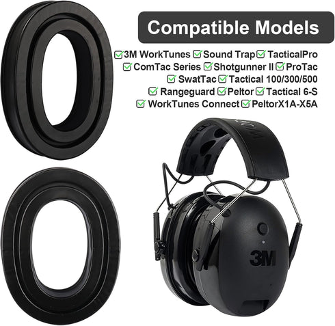 3M WorkTunes Ear Pads - Silicone Gel Instant chill Replacement Earpads Compatible with 3M WorkTunes Peltor Tactical 100/300/500 Ear Cushion Rangeg...