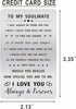 To My Soulmate Engraved Wallet Card - Soulmate Gifts for Him Men Her Women - I Love You Soulmate Valentines Day Presents...