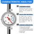MEANLIN MEASURE 0-100Psi Stainless Steel Glycerin Filled Pressure Gauge 1/8" NPT 1.5" FACE DIAL, with 3/8" Line Pressure Adapter Liquid Filled Pre...