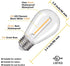 Shatterproof & Waterproof S14 String Light Bulbs-Equivalent to 10 W, S14 led Bulb fits for Commercial Outdoor Patio Garden Vintage Lights, E26 Bas...