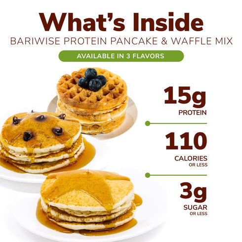 BariWise Protein Pancake & Waffle Mix, Blueberry, Low Sugar & Low Carb (7ct)...
