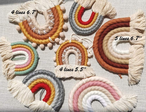 ZWA Rainbow Wall Hanging, Handmade Macrame Wall Art for Nursery, Kids Room Home Decor...