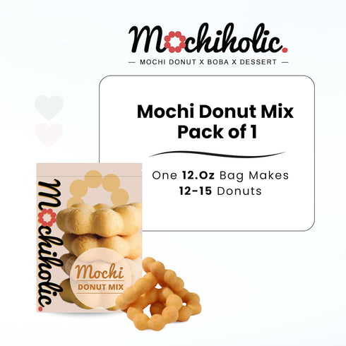 Donut Mix Original Recipe, Mochi Mix, Rice Flour with Low Calories and Sugar with Essential Nutrients, 12 oz Healthy Daily Snacks by Mochiholic (P...