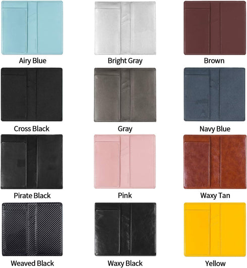 Leather Checkbook Cover for Men Women RFID Blocking by GNEGNI...