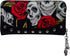 Skulls & Roses Women's Black Wallet Faux Leather Zip Around...