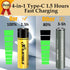 Rechargeable AA Batteries,4 Pc-1.5v AA Lithium Batteries,4-In-1 Type-C USB AA Rechargeable Battery,2000 mAh AA Batteries Rechargeable,Lithum-Ion B...