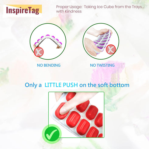 Ice Cube Tray 3 Pack, Easy Release Silicone Trays for Freezer, Nugget Ice Cube Tray, BPA Free, Stackable...