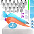 150 Pcs Piping Bags and Tips Set, Cakes Decorating Kit Supplies with 120 Pcs 12 Inch Piping Bags, 1 Reusable Pastry Bags, 18 Tips, 2 Couplers, 2 B...