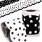 Whaline 65.6ft Dot Bulletin Board Borders White Black Dot Die-Cut Rolled Border Trim for School Classroom Office Chalkboard Decoration, 2 Rolls...