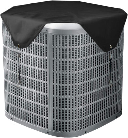 Qualward Air Conditioner Covers for Outside Units, AC Cover for Outdoor Central Unit Top Heavy Duty Water-Resistant Fits Up to 32 x 32 Inch, Black...