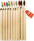 10 Color Soft Bristles Natural Bamboo Toothbrushes Set, Premium BPA Free for Best Clean, Eco-Friendly, Plastic-Free, Vegan, Biodegradable & Compos...