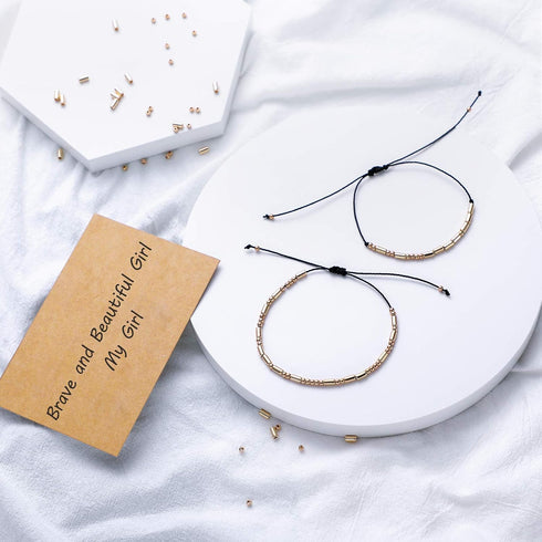 Hicarer DIY Morse Code Bracelet Making Kit, 800 Round and 800 Long Tube Spacer Beads Handmade Adjustable Bracelets Necklaces 20 Morse Code Decodin...