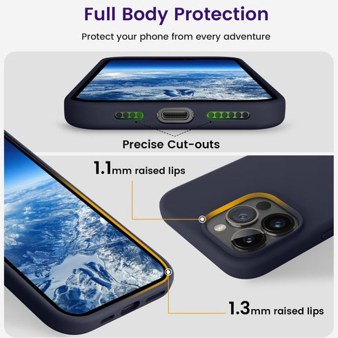 OTOFLY Designed for iPhone 15 Pro Case, Silicone Shockproof Slim Thin Phone Case for iPhone 15 Pro(6.1 inch), (Midnight Blue)......