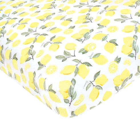 Hudson Baby Unisex Baby Cotton Fitted Crib Sheet, Lemon, One Size...