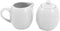 White Ceramic Creamer and Sugar Service Set with Lid...
