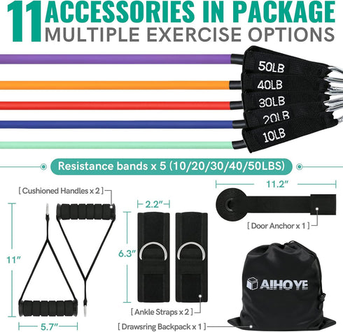 Resistance Bands for Working Out Exercise Bands Resistance Bands Set Fitness Bands Stretch Bands for Exercise Band Workout Bands Resistance Band D...