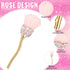 Tessco 2 Pieces Rose Flower Nail Dust Brush Makeup Brush Large Face Powder Makeup Brushes Dust Powder Remover Foundation Makeup Brush Powder Brush...