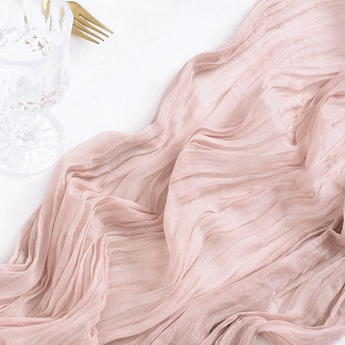 Socomi Cheesecloth Table Runner 10ft Gauze Boho Rustic Dusty Pink Cheese Cloth Table Runner for Baby Shower Decoration Wedding Easter Summer Table...