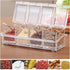 Clear Seasoning Box,V-Resourcing 4 Pieces Clear Seasoning Storage Container for Spice Salt Sugar Cruet,Condiment Jars with Spoons…...