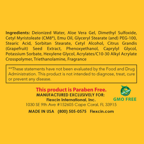 Flexcin with CM8 Motion Lotion 4 oz jar...
