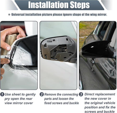 X AUTOHAUX Car Rear View Left Driver Side Mirror Cover Cap Replacement White for Mazda 3 Axela 2017-2019 Mirror Guard Covers Exterior Decoration T...