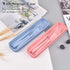 Travel Cutlery Set with Case, Lovely Unicorn Wheat Straw Portable Knife Fork and Spoon Set, Eco-Friendly Reusable Utensils for Lunch Box, Travel, ...