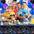 Blue Black Purple Balloon Arch Garland Kit - 125PCS Purple Blue Balloons Blue Silver Black Balloons Video Game Birthday Decorations for Video Gami...