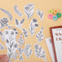 Patemby 100Pcs Water Soluble Embroidery Stabilizers, Stick and Stitch Embroidery Paper with Pre-Printed Flowers and Leaves Pattern Transfers for H...