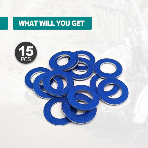 15 Pcs Oil Drain Plug Gasket - 12mm OEM Aluminum Oil Drain Plug Washer Gaskets - Compatible/Replacement for for Toyota Lexus Scion Crush Washer Se...