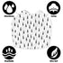 Zainpe 4Pcs Muslin Cotton Feeding Bibs for Baby Love Heart XOXO Trees Extra Large Adjustable Bib with 4 Absorbent Soft Layers Machine Washable Bur...