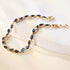 Richapex Diamond Tennis Bracelet for Women, Eternity Bracelet Blue Cubic Zirconia, Gold Plated...