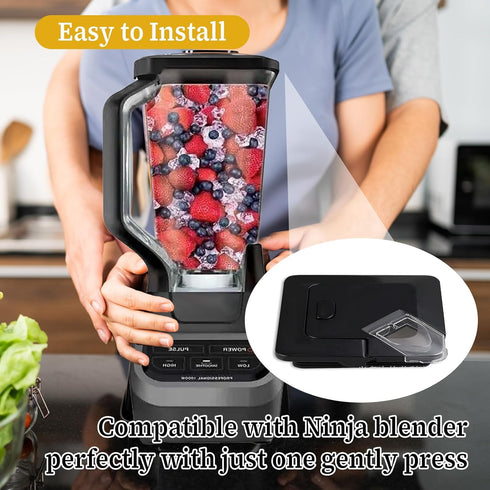 Blender Lid Replacement for Ninja, Blender Cover Pour Spout Parts for Ninja Blender 72oz Pitcher Blender Replacement Parts Compatible with NJ600-N...
