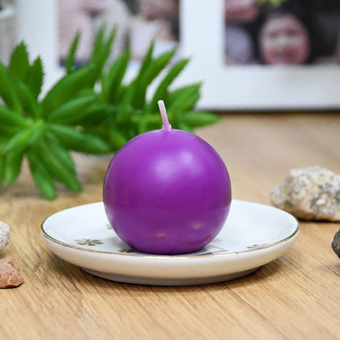 Zest Candle 12-Piece Ball Candles, 2-Inch, Purple...