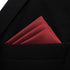 S&W SHLAX&WING Solid Color Red Burgundy Wedding Silk Matching Pocket Square Large...