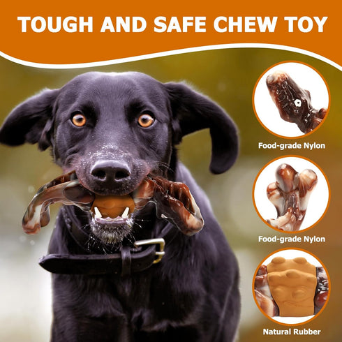 Dog Chew Toys for Aggressive Chewers Large/Medium Breed, Super Chewer Dog Toys, Indestructible Dog Toys, Interactive Dog Toys, Tough Dog Toys to K...
