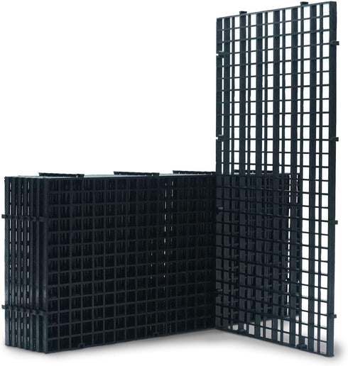 8 Pieces 5.9x11.8in (15X30cm) Aquarium Grid Plastic, Fish Tank Divider, Egg Crate for DIY Filtration and Bottom Protection in Aquascaping (Black-N...
